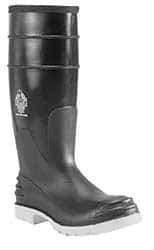 Dunlop Protective Footwear - Men's Size 12 Medium Width Steel Knee Boot - Black, Polyurethane, PVC Upper, 16" High, Puncture Resistant, Non-Slip - Apex Tool & Supply