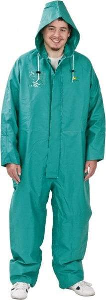 OnGuard - Size 3XL, Green, Chemical Coverall - 1 Pocket, Open Ankle, Open Wrist - Apex Tool & Supply