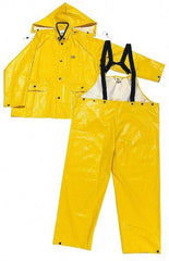OnGuard - Size S, Yellow, Rain Three Piece Suit - Detachable Hood - Apex Tool & Supply
