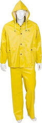 OnGuard - Size XL, Yellow, Rain Three Piece Suit - Detachable Hood - Apex Tool & Supply