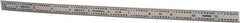 PEC Tools - 12" Long, 1/100, 1/64, 1/50, 1/32" Graduation, Flexible Steel Rule - 16R Graduation Style, 1/2" Wide, Silver, Satin Chrome Finish - Apex Tool & Supply