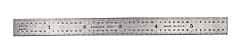 Starrett - 6" Long, 1/64, 1/32, Letter & Wire Drill Size Equivalency Table Graduation, Flexible Spring Steel Rule - 10R Graduation Style, 3/4" Wide, Silver, Satin Chrome Finish - Apex Tool & Supply