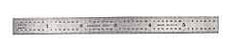 Starrett - 6" Long, 1/64, 1/32, Letter & Wire Drill Size Equivalency Table Graduation, Flexible Spring Steel Rule - 10R Graduation Style, 3/4" Wide, Silver, Satin Chrome Finish - Apex Tool & Supply