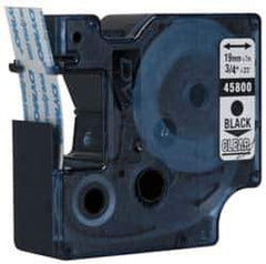 Dymo - 276" Long, Black Label Tape - 3/4" Wide, 23' Long - Apex Tool & Supply