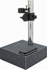Value Collection - Granite, Rectangular Base, Comparator Gage Stand - 10" High, 6" Base Length x 6" Base Width x 2" Base Height - Apex Tool & Supply
