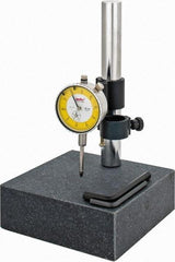 Value Collection - Granite, Rectangular Base, Comparator Gage Stand - 10" High, 6" Base Length x 6" Base Width x 2" Base Height - Apex Tool & Supply