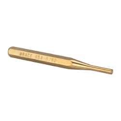 Made in USA - 5/32" Pin Punch - 3-1/2" OAL, Brass - Apex Tool & Supply