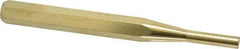 Made in USA - 3/16" Pin Punch - 3-1/2" OAL, Brass - Apex Tool & Supply