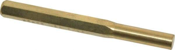 Made in USA - 5/16" Pin Punch - 3-1/2" OAL, Brass - Apex Tool & Supply