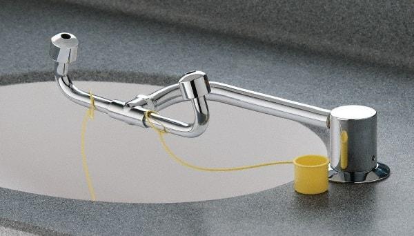Bradley - Deck Mount, Eye & Face Wash Station - 1/2" Inlet, 30 to 90 psi Flow, 0.4 GPM Flow Rate - Apex Tool & Supply