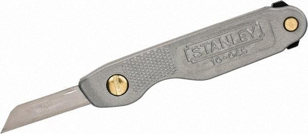 Stanley - 4-1/4" OAL, Straight Pocket Knife - 1 Blade - Apex Tool & Supply