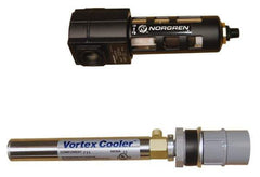 Vortec - 400 BTU per Hour, Vortex Enclosure Cooler without Thermostat - 1/8 NPT Thread, 8 Cubic Ft. per min - Apex Tool & Supply