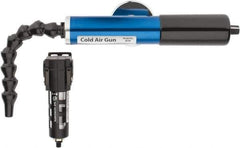 Vortec - 8" Long Hose, 900 BTU/Hr Air Capacity, 1 Outlet, Cold Air Gun Kit - 10-5/8" Tank/Unit Length, 6.63" High Tank/Unit, Includes Adjustable Cold Air Gun, Magnetic Base, 5 Micron Auto-Drain Filter - Apex Tool & Supply