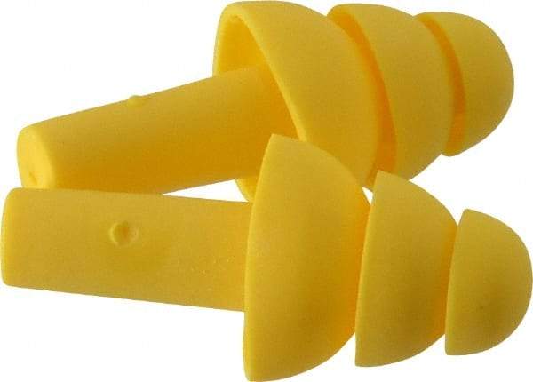 Aearo E-A-R - Reusable, Uncorded, 25 dB, Flange Earplugs - Yellow, 20 Pairs - Apex Tool & Supply