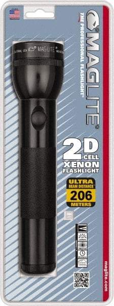 Mag-Lite - Krypton Bulb, 27 Lumens, Industrial/Tactical Flashlight - Black Aluminum Body, 2 D Batteries Not Included - Apex Tool & Supply