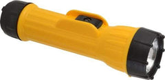 Bright Star - Incandescent Bulb, Industrial/Tactical Flashlight - Black, Yellow Plastic Body, 2 D Batteries Not Included - Apex Tool & Supply