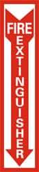 NMC - Fire Extinguisher, Plastic Fire Sign - 4" Wide x 18" High - Apex Tool & Supply