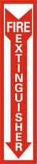 NMC - Fire Extinguisher, Plastic Fire Sign - 4" Wide x 18" High - Apex Tool & Supply
