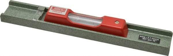SPI - 8" Long, 0.001" Graduation Sensitivity per 10", 2 Vials, Machinists' Level - 1-3/32" Wide - Apex Tool & Supply