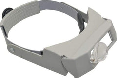 Made in USA - 1.75x Magnification, Acrylic, Rectangular Magnifier - 3-1/8 Inch Long x 1-1/8 Inch Wide Lens, Headband Mount, 14 without Auxiliary Lens and 4 with Auxiliary Lens Inch Focal Distance - Apex Tool & Supply