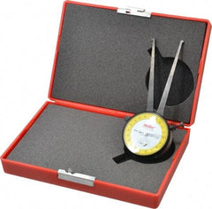 Value Collection - 3/8 to 1-3/8" Black Oxide & Chrome Plated Inside Dial Caliper Gage - 0.001" Graduation, 0.038mm Accuracy, 3-1/4" Leg Length, Ball Contact Points - Apex Tool & Supply