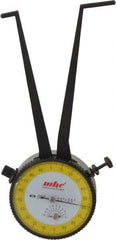 Value Collection - 1-1/2 to 2-1/2" Black Oxide & Chrome Plated Inside Dial Caliper Gage - 0.001" Graduation, 0.038mm Accuracy, 3-1/4" Leg Length, Ball Contact Points - Apex Tool & Supply