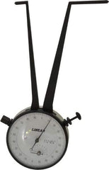 Value Collection - 1-7/8 to 2-7/8" Black Oxide & Chrome Plated Inside Dial Caliper Gage - 0.001" Graduation, 0.038mm Accuracy, 3-1/4" Leg Length, Ball Contact Points - Apex Tool & Supply