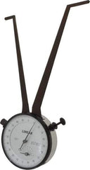 Value Collection - 2-1/4 to 3-1/4" Black Oxide & Chrome Plated Inside Dial Caliper Gage - 0.001" Graduation, 0.038mm Accuracy, 3-1/4" Leg Length, Ball Contact Points - Apex Tool & Supply