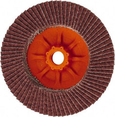 WALTER Surface Technologies - 40 Grit, 4-1/2" Disc Diam, 5/8-11 Center Hole, Zirconia Alumina Flap Disc - 13,300 Max RPM, Plastic Backing, Arbor Attaching System, Coated - Apex Tool & Supply