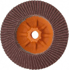 WALTER Surface Technologies - 60 Grit, 4-1/2" Disc Diam, 5/8-11 Center Hole, Zirconia Alumina Flap Disc - 13,300 Max RPM, Plastic Backing, Arbor Attaching System, Coated - Apex Tool & Supply