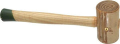 Garland - 1-1/4 Lb Head Weighted Rawhide Mallet - 12" Long Wood Handle - Apex Tool & Supply