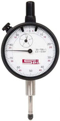 SPI - 1/2" Range, 0-100, 0-50-0 Dial Reading, 0.001" Graduation Dial Drop Indicator - 2-1/4" Dial, 0.1" Range per Revolution, Revolution Counter, Includes NPL Traceability Certification - Apex Tool & Supply