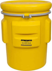 Eagle - 65 Gallon Capacity, Metal Band with Bolt Closure, Yellow Salvage Drum - 55 Gallon Container ,Polyethylene, 440 Lb. Capacity, UN 1H2/X200/S Listing - Apex Tool & Supply