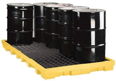 Eagle - 90 Gal Sump, 10,000 Lb Capacity, 8 Drum, Polyethylene Platform - 51-1/2" Long x 51-1/2, 102" Wide x 6-1/2" High - Apex Tool & Supply