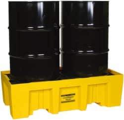 Eagle - 66 Gal Sump, 4,000 Lb Capacity, 2 Drum, Polyethylene Spill Deck or Pallet - 26-1/4" Long x 26-1/4, 51" Wide x 13-3/4" High - Apex Tool & Supply