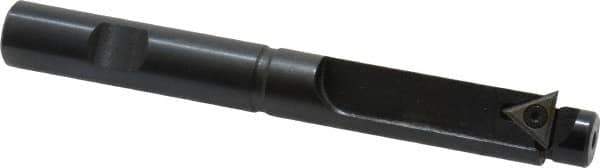 APT - 19/32 Inch Diameter, Solid Pilot, Straight 1/2 Inch Shank Diameter, 1 Insert, Indexable Counterbore - 4-3/8 Inch Overall Length, TPGH 215 Insert - Apex Tool & Supply