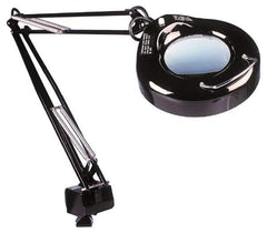 Value Collection - 38 Inch, Swing Arm, Clamp on, Fluorescent, Black, Magnifying Task Light - 22 Watt, 1.75x Magnification, 5 Inch Wide, 5 Inch Long - Apex Tool & Supply