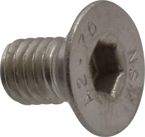 Value Collection - M6x1.00 Metric Coarse Hex Socket Drive, 90° Flat Screw - Grade 18-8 & Austenitic A2 Stainless Steel, Black Oxide Finish, Fully Threaded, 10mm OAL - Apex Tool & Supply