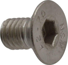 Value Collection - M6x1.00 Metric Coarse Hex Socket Drive, 90° Flat Screw - Grade 18-8 & Austenitic A2 Stainless Steel, Black Oxide Finish, Fully Threaded, 10mm OAL - Apex Tool & Supply