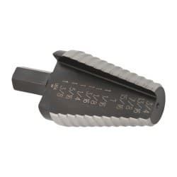 Irwin - 10 Hole Sizes, 13/16 to 1-3/8" Hole Diam High Speed Steel Standard Point Step Drill Bit - Apex Tool & Supply