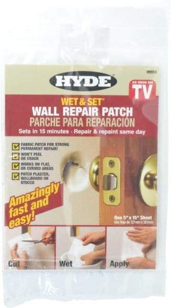 Hyde Tools - Drywall/Plaster Repair - White, 5" x 15" (75 Sq In ) Coverage - Apex Tool & Supply