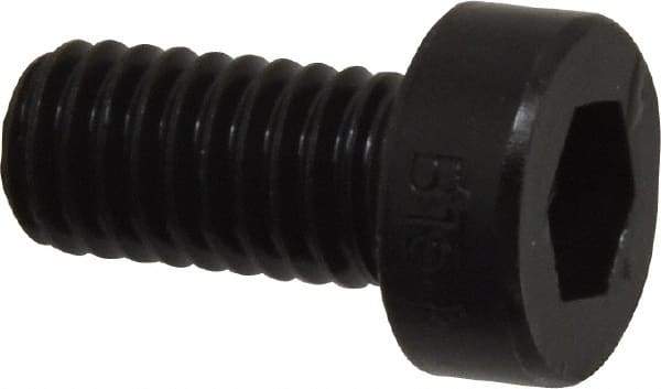 Holo-Krome - M6x1.00 Metric Coarse Hex Socket Drive, Low Socket Cap Screw - Grade 10.9 Alloy Steel, Black Oxide Finish, Fully Threaded, 12mm Length Under Head - Apex Tool & Supply