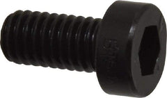 Holo-Krome - M6x1.00 Metric Coarse Hex Socket Drive, Low Socket Cap Screw - Grade 10.9 Alloy Steel, Black Oxide Finish, Fully Threaded, 12mm Length Under Head - Apex Tool & Supply