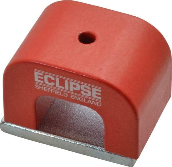 Eclipse - 1 Hole, 0.1969" Hole Diam, 1-3/16" Overall Width, 1-49/64" Deep, 1-3/16" High, 26 Lb Average Pull Force, Alnico Power Magnets - 11mm Pole Width, 550°C Max Operating Temp, Grade 5 Alnico - Apex Tool & Supply