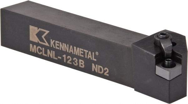Kennametal - MCLN, Left Hand Cut, 5° Lead Angle, 3/4" Shank Height x 3/4" Shank Width, Negative Rake Indexable Turning Toolholder - 4-1/2" OAL, CN..32. Insert Compatibility, Series Kenloc - Apex Tool & Supply