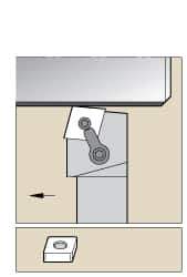 Kennametal - MCRN, Left Hand Cut, 15° Lead Angle, 1-1/4" Shank Height x 1-1/4" Shank Width, Negative Rake Indexable Turning Toolholder - 6" OAL, CN..43. Insert Compatibility, Series Kenloc - Apex Tool & Supply