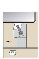 Kennametal - MCRN, Right Hand Cut, 15° Lead Angle, 1-1/2" Shank Height x 1-1/2" Shank Width, Negative Rake Indexable Turning Toolholder - 7" OAL, CN..64 Insert Compatibility, Series Kenloc - Apex Tool & Supply