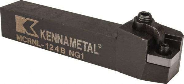 Kennametal - MCRN, Left Hand Cut, 15° Lead Angle, 3/4" Shank Height x 3/4" Shank Width, Negative Rake Indexable Turning Toolholder - 4-1/2" OAL, CN..43. Insert Compatibility, Series Kenloc - Apex Tool & Supply