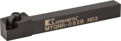 Kennametal - MTGN, Right Hand Cut, 0° Lead Angle, 1/2" Shank Height x 1/2" Shank Width, Negative Rake Indexable Turning Toolholder - 4-1/2" OAL, TN..22. Insert Compatibility, Series Kenloc - Apex Tool & Supply