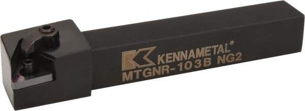 Kennametal - MTGN, Right Hand Cut, 0° Lead Angle, 5/8" Shank Height x 5/8" Shank Width, Negative Rake Indexable Turning Toolholder - 4-1/2" OAL, TN..33. Insert Compatibility, Series Kenloc - Apex Tool & Supply